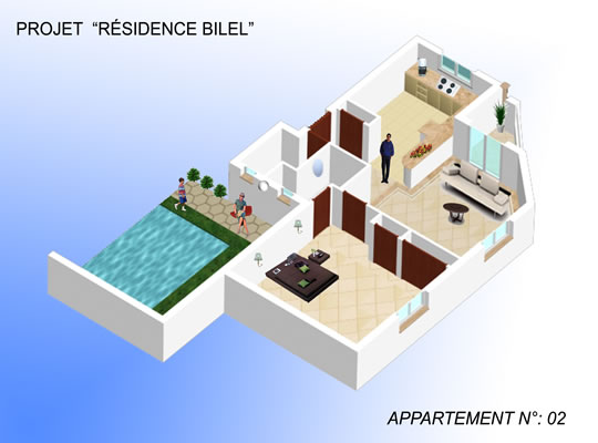 Appartement Type 02 S+2