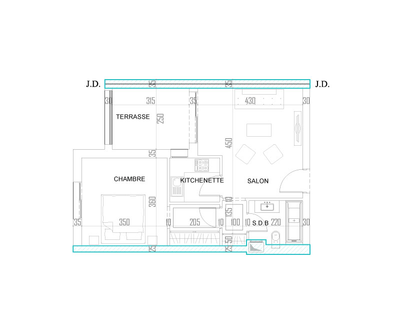 Appartement Type 4 (S+1)
