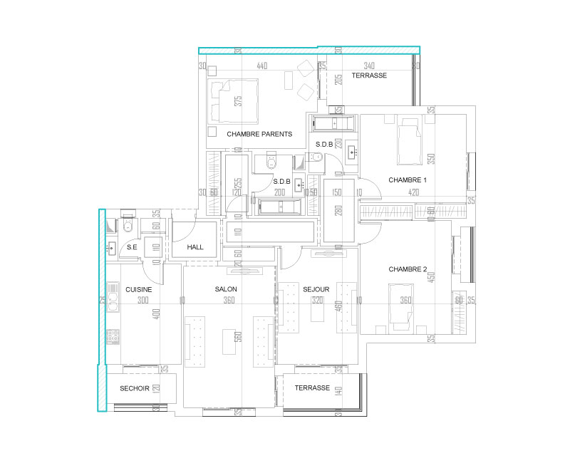 Appartement Type 7 (S+4)