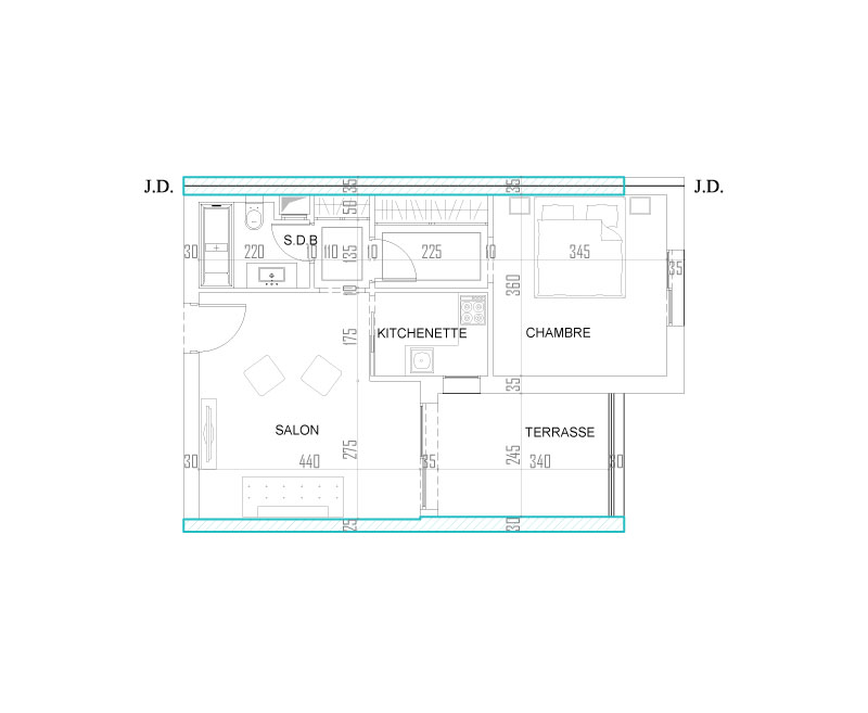 Appartement Type 9 (S+1)